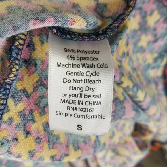 Lularoe Nicole Dress Midi Fit Flare Boho Tribal Geometric Elbow Sleeve Neutral S - Picture 6 of 8